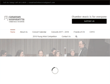 Tablet Screenshot of canadiansinfonietta.com